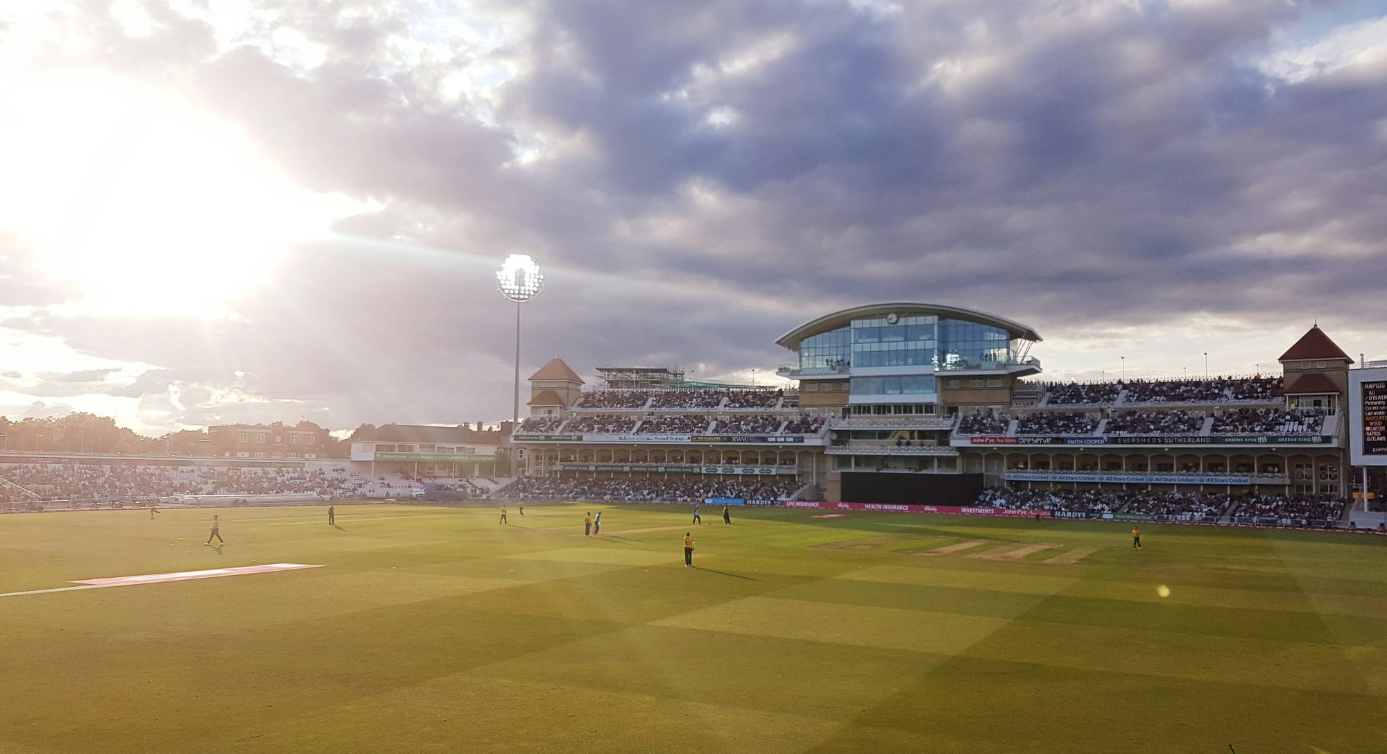 Trent Bridge Cricket Ground at dusk